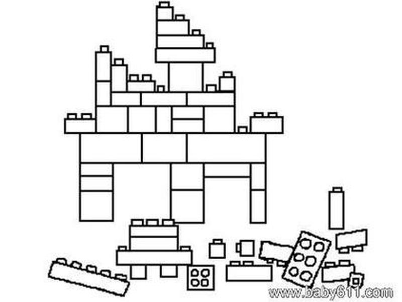 建构区搭建图片简笔画;建构区搭建方法简笔画示意图 建构区搭建图片简笔画;建构区搭建方法简笔画示意图