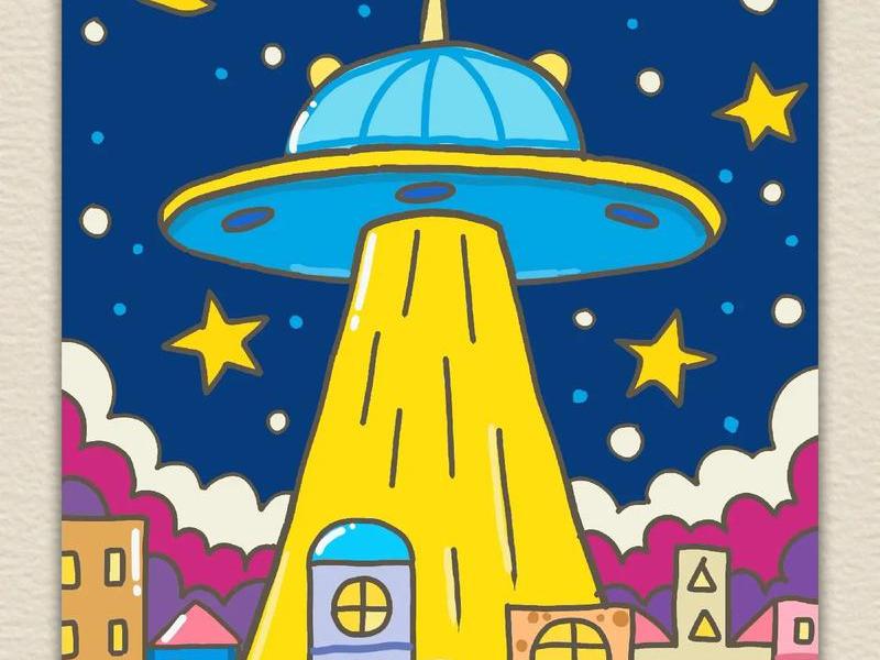 ufo简笔画、ufo简笔画图片带颜色初一 ufo简笔画、ufo简笔画图片带颜色初一