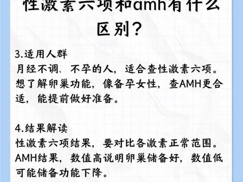 amh检查和性激素六项的区别;性激素六项和amh区别多久再检查 amh检查和性激素六项的区别;性激素六项和amh区别多久再检查