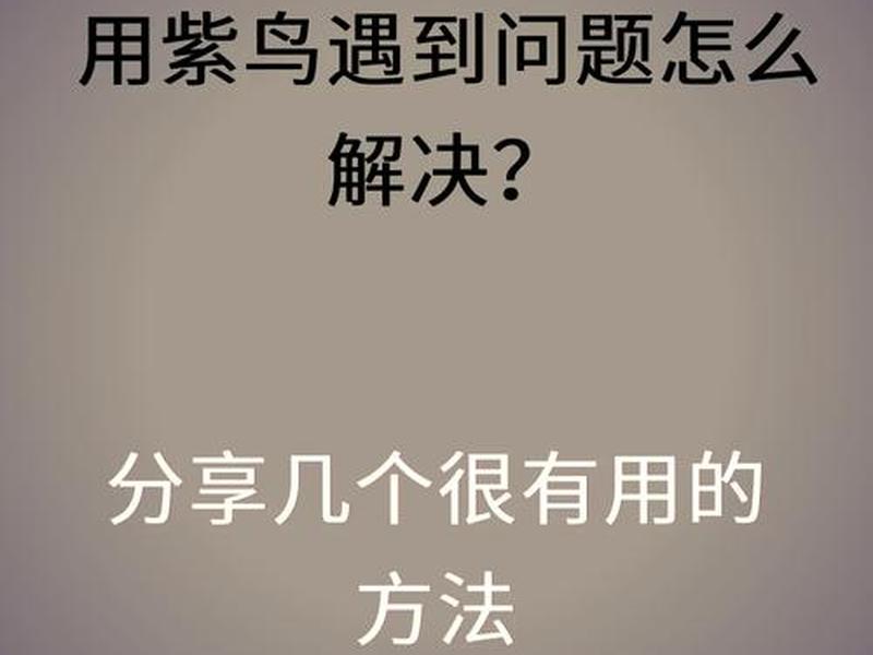 紫鸟使用教程,紫鸟怎么使用 紫鸟使用教程,紫鸟怎么使用