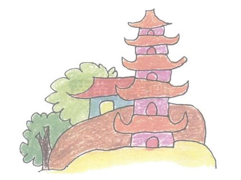 小宝塔怎么画、小宝塔怎么画图片