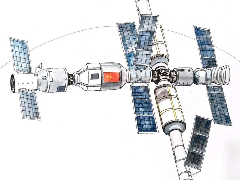 空间站画法简笔画图片、空间站画法简笔画图片大全 空间站画法简笔画图片、空间站画法简笔画图片大全