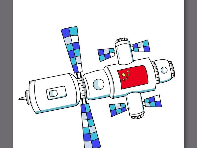 空间站的画法简笔画(空间站的画法简笔画图片) 空间站的画法简笔画(空间站的画法简笔画图片)