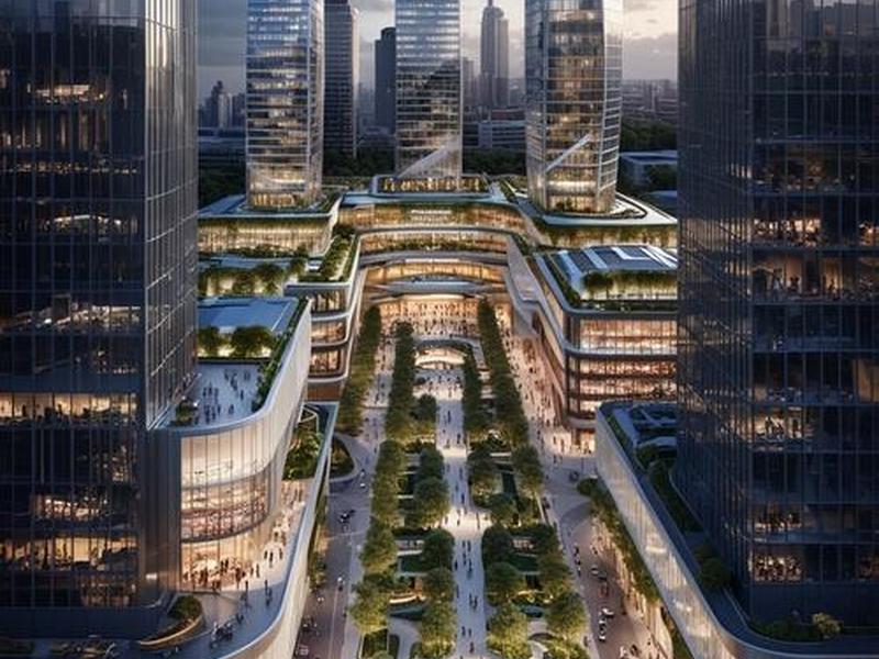 商业建造图 - 商业建筑鸟瞰图 商业建造图 - 商业建筑鸟瞰图