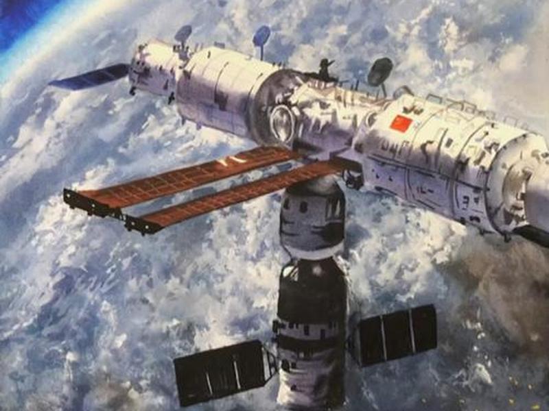 空间站图片绘画(中国空间站图片绘画) 空间站图片绘画(中国空间站图片绘画)