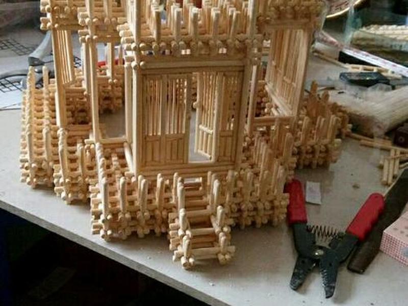 筷子搭建筑；筷子搭建筑物