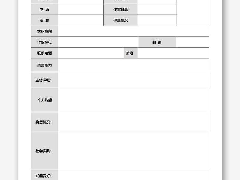 免费个人简历表电子版免费下载(免费个人简历表格电子版) 免费个人简历表电子版免费下载(免费个人简历表格电子版)
