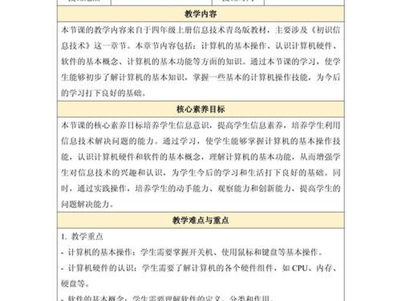 小学信息技术教案建议和意见 小学信息技术教案建议和意见怎么写