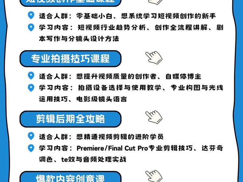 视频制作培训课程推荐 - 短视频制作培训课程 视频制作培训课程推荐 - 短视频制作培训课程