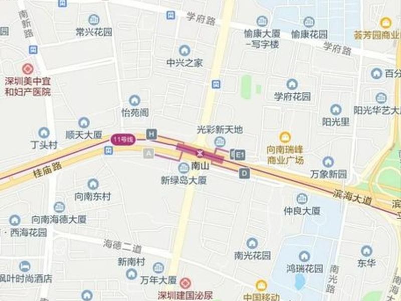 南山站在哪里,南山站d出口在哪里 南山站在哪里,南山站d出口在哪里