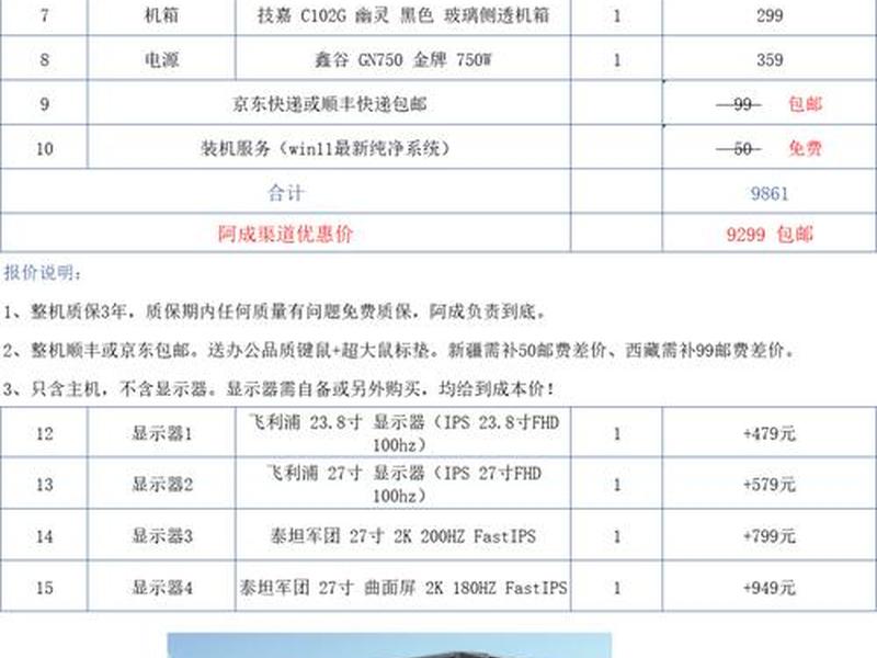 小型服务器配置清单 小型服务器配置清单表 小型服务器配置清单 小型服务器配置清单表