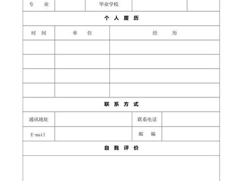 免费个人简历空白表格,个人简历空白表格电子版免费 免费个人简历空白表格,个人简历空白表格电子版免费