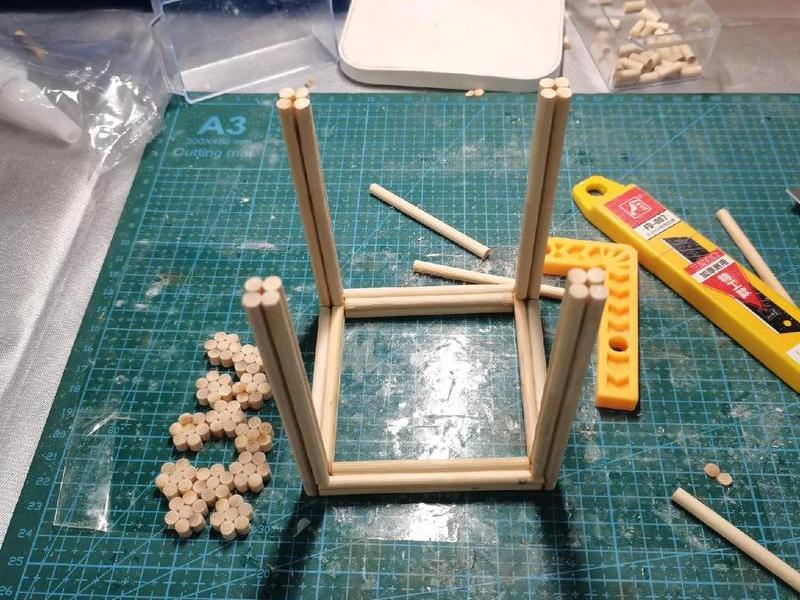 筷子搭建建筑模型步骤图,筷子搭建简单模型在图纸上 筷子搭建建筑模型步骤图,筷子搭建简单模型在图纸上