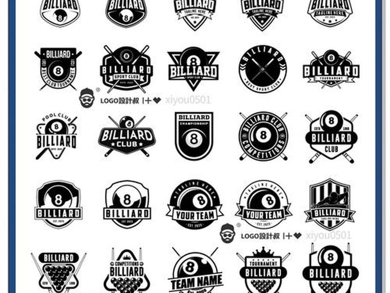 logo设计定制台球;台球logo设计图片 logo设计定制台球;台球logo设计图片