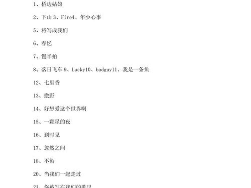 2022网络最火40首歌曲(2021网络最火40首歌曲) 2022网络最火40首歌曲(2021网络最火40首歌曲)